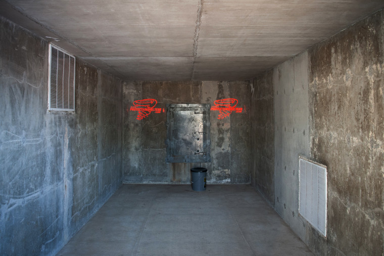 The interior of the main tornado shelter remains in downtown Boyle, Miss. The interior of the main tornado shelter remains in downtown Boyle, Miss.