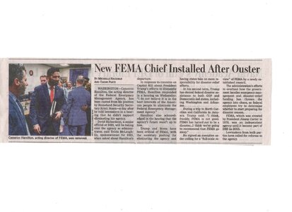 WSJ Article About New FEMA Chief [Published 05-09-2025].jpg