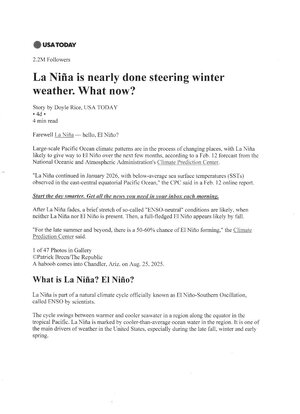 MSN USA Today Article About La Nina [Page 1 of 3, 02-14-2026].jpg