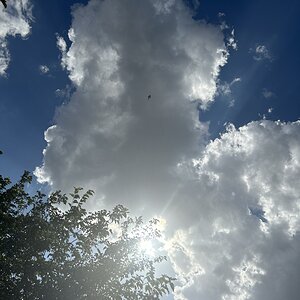 The under side of a cloud