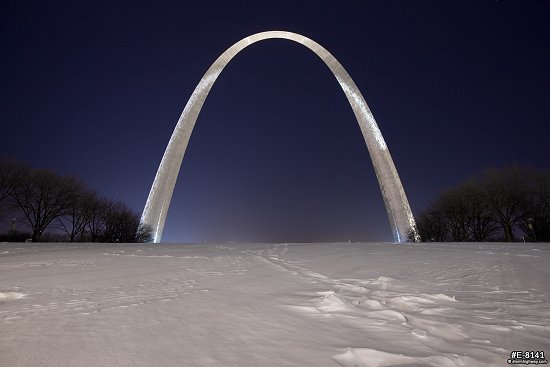 Arch snowstorm and subzero temperatures